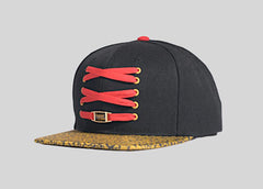 ICONS - Super Crew - Black & Gold Elephant Print Snapback